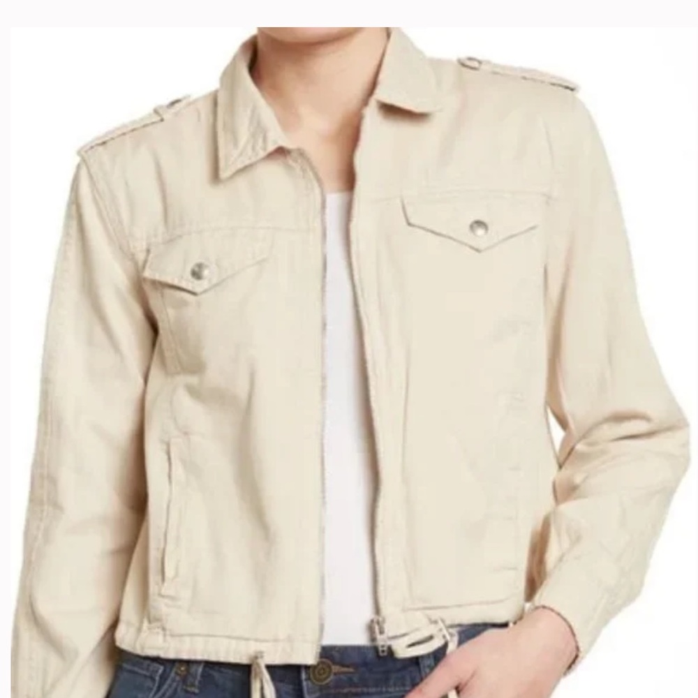 NWT! BLANKNYC Twill Utility Jacket Cream